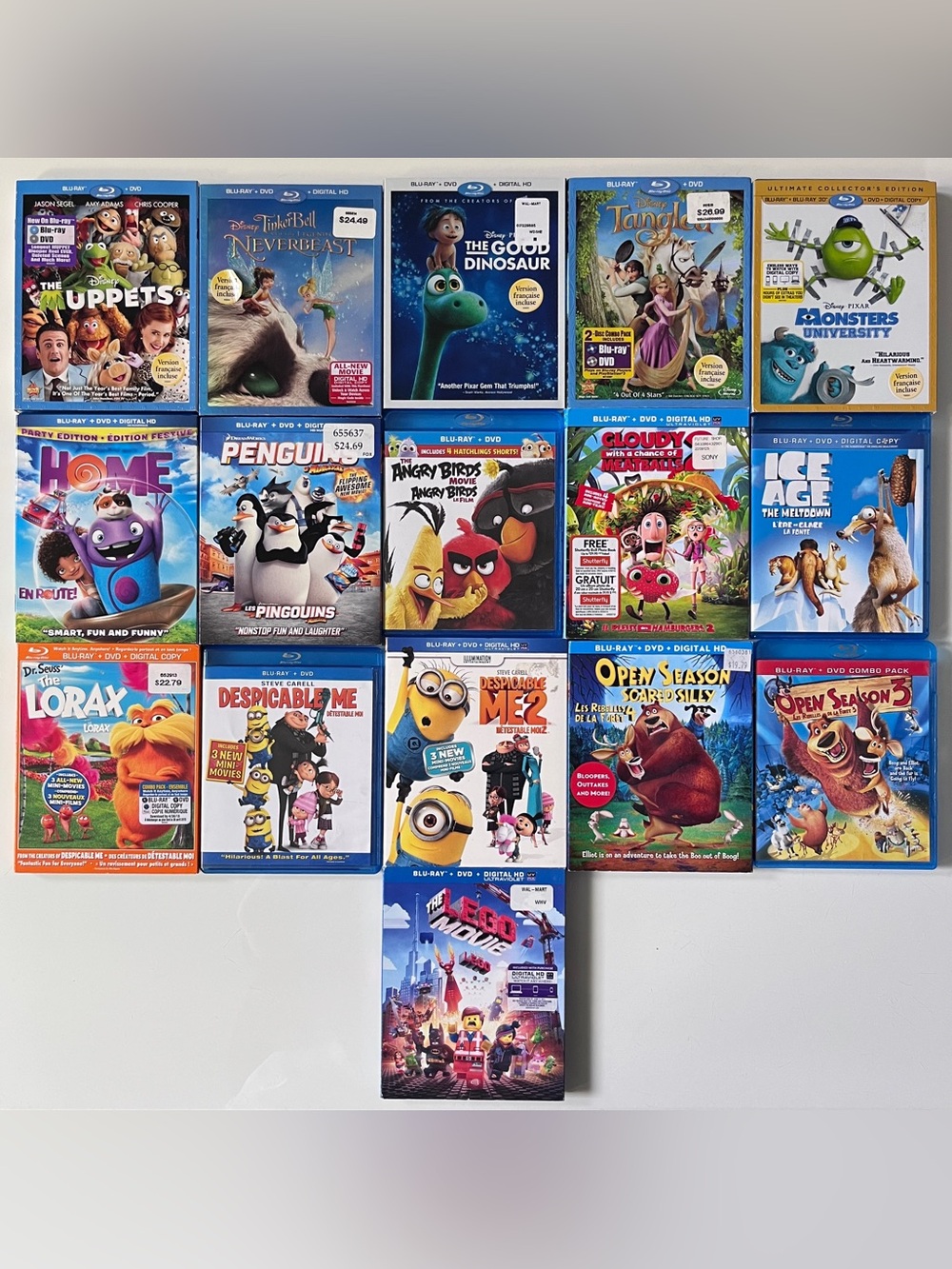 Animated Kids Movie Collection Blu-ray / DVD Collection *READ DESCRIPTION*